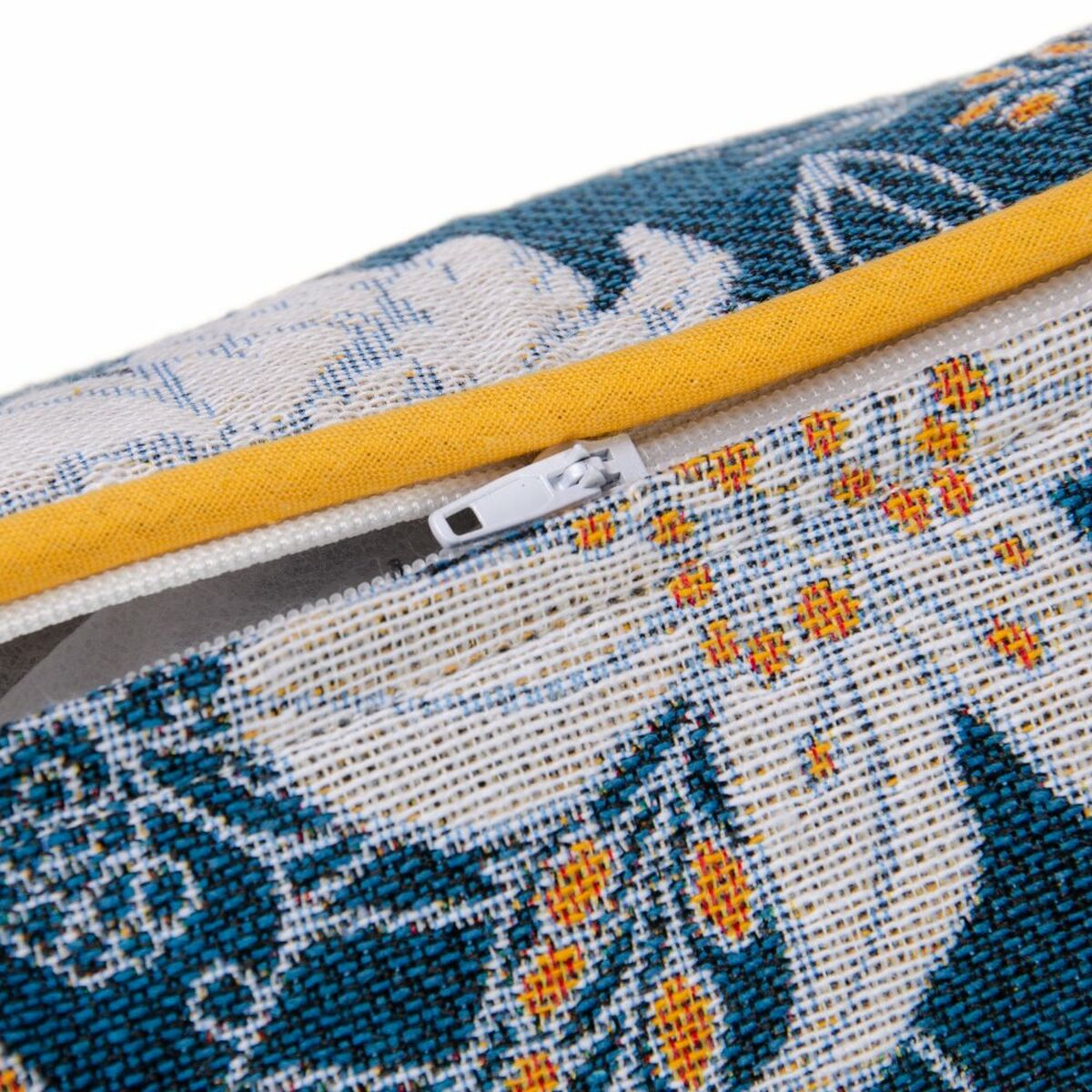 Kussen Blauw Blommor 45 x 10 x 45 cm